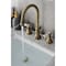 Kingston Brass KS2983BPL Widespread Bathroom Faucet with Brass Pop-Up, Antique Brass KS2983BPL - alternate 3